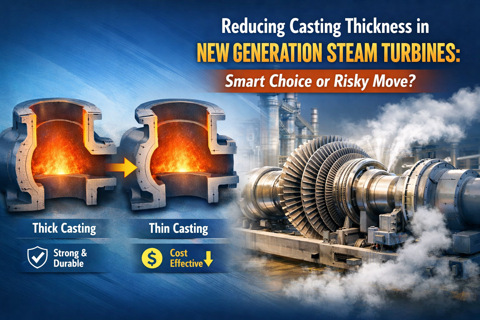 Steam Turbine Casting Thickness: Cost vs Reliability